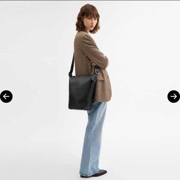 Coach Originals Glovetanned Leather Duffle Bag NWT Black - Picture 2 of 7